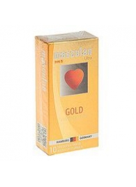 Презервативы Masculan Ultra Gold с золотым напылением и ароматом ванили - 10 шт. - Masculan - купить с доставкой в Новосибирске
