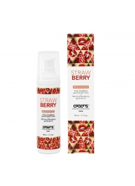 Разогревающее массажное масло  с ароматом клубники Gourmet Strawberry - 50 мл. - Exsens - купить с доставкой в Новосибирске