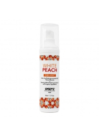 Разогревающее массажное масло Gourmet White Peach Organic с органическими ингредиентами - 50 мл. - Exsens - купить с доставкой в Новосибирске