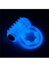 Голубое, светящееся в темноте виброкольцо Lumino Play Vibrating Penis Ring - Lovetoy - в Новосибирске купить с доставкой