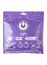 Цветные ароматизированные презервативы ON) Fruit   Color - 15 шт. - ON) - купить с доставкой в Новосибирске