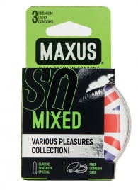 Презервативы в пластиковом кейсе MAXUS AIR Mixed - 3 шт. - Maxus - купить с доставкой в Новосибирске