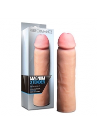 Телесная фаллическая насадка на пенис Magnum Xtender - 23 см. - Blush Novelties - в Новосибирске купить с доставкой