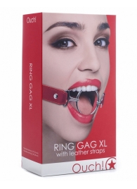 Расширяющий кляп Ring Gag XL с красными ремешками - Shots Media BV - купить с доставкой в Новосибирске