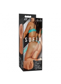 Мастурбатор-вагина цвета карамели Sofia с вибрацией - Blush Novelties - в Новосибирске купить с доставкой