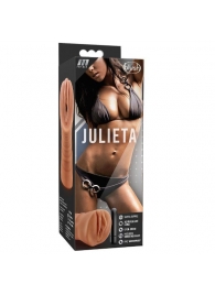 Мастурбатор-вагина цвета карамели Julieta с вибрацией - Blush Novelties - в Новосибирске купить с доставкой
