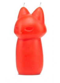 Красная БДСМ-свеча в форме злой кошки Fox Drip Candle - Blush Novelties - купить с доставкой в Новосибирске