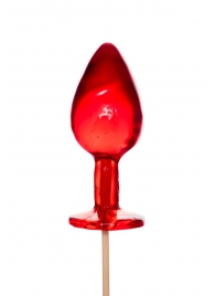 Красный леденец в форме малой анальной пробки со вкусом виски - Sosuчki - купить с доставкой #SOTBIT_REGIONS_UF_V_REGION_NAME#