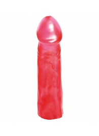 Розовая реалистичная насадка для трусиков с плугом - 19,5 см. - Джага-Джага - купить с доставкой в Новосибирске