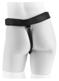 Страпон с телесной насадкой 7  Uncut with Strap on Harness - 18 см. - Pipedream - купить с доставкой в Новосибирске