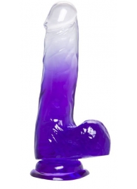 Прозрачно-фиолетовый фаллоимитатор Radi - 17,5 см. - A-toys