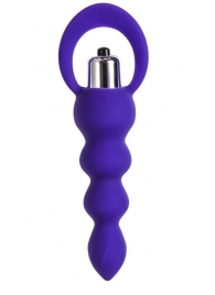 Фиолетовая анальная вибровтулка Twisty - 14 см. - ToyFa