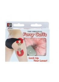 Металлические наручники с розовой меховой опушкой METAL HANDCUFF WITH PLUSH PINK - Dream Toys - купить с доставкой в Новосибирске