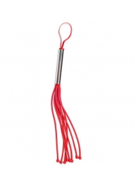 Красная резиновая плеть с 8 хлыстами - 35 см. - Sitabella - купить с доставкой в Новосибирске