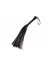 Чёрная кожаная плеть с 22 хвостами - 40 см. - Sitabella - купить с доставкой в Новосибирске