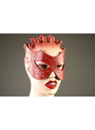 Красная кожаная маска с заклёпками - Подиум - купить с доставкой в Новосибирске