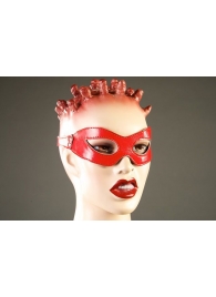 Красная лакированная маска-очки - Подиум - купить с доставкой в Новосибирске