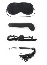 БДСМ-набор Deluxe Bondage Kit: маска, вибратор, кляп, плётка - Lovetoy - купить с доставкой в Новосибирске