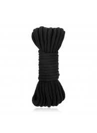 Черная хлопковая веревка для связывания Bondage Rope - 10 м. - Lux Fetish - купить с доставкой в Новосибирске