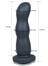 Черная анальная рельефная насадка-фаллоимитатор - 15 см. - LOVETOY (А-Полимер) - купить с доставкой в Новосибирске