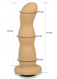Телесная рельефная насадка Harness - 14,2 см. - LOVETOY (А-Полимер) - купить с доставкой в Новосибирске