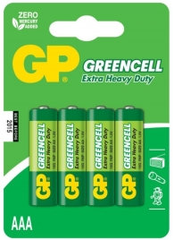 Батарейки солевые GP GreenCell AAA/R03G - 4 шт. - Элементы питания - купить с доставкой в Новосибирске