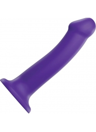 Фиолетовый фаллоимитатор-насадка Strap-On-Me Dildo Dual Density size L - 19 см. - Strap-on-me - купить с доставкой в Новосибирске