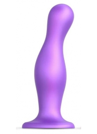 Фиолетовая насадка Strap-On-Me Dildo Plug Curvy size L - Strap-on-me - купить с доставкой в Новосибирске