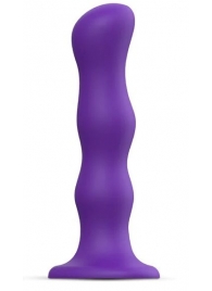 Фиолетовая насадка Strap-On-Me Dildo Geisha Balls size M - Strap-on-me - купить с доставкой в Новосибирске