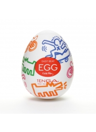 Мастурбатор-яйцо Keith Haring EGG STREET - Tenga - в Новосибирске купить с доставкой