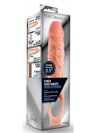 Телесная насадка на пенис 9 Inch Cock Sheath Extender - 22,2 см. - Blush Novelties - в Новосибирске купить с доставкой