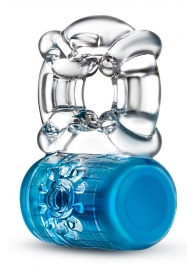 Синее эрекционное виброкольцо Pleaser Rechargeable C-Ring - Blush Novelties - в Новосибирске купить с доставкой