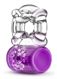 Фиолетовое эрекционное виброкольцо Pleaser Rechargeable C-Ring - Blush Novelties - в Новосибирске купить с доставкой