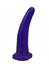 Фиолетовая гладкая изогнутая насадка-плаг - 13,3 см. - LOVETOY (А-Полимер) - купить с доставкой в Новосибирске