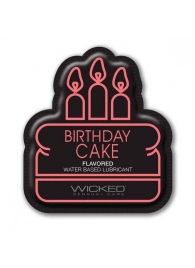 Лубрикант на водной основе со вкусом торта с кремом Wicked Aqua Birthday cake - 3 мл. - Wicked - купить с доставкой в Новосибирске