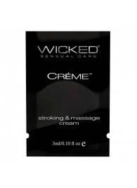 Крем для массажа и мастурбации Wicked Stroking and Massage Creme - 3 мл. - Wicked - купить с доставкой в Новосибирске