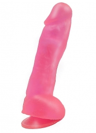 Большой розовый фаллоимитатор на присоске - 20,5 см. - LOVETOY (А-Полимер)