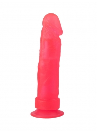 Розовый стимулятор-фаллос на присоске - 20,5 см. - LOVETOY (А-Полимер)