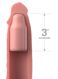 Телесная насадка-удлинитель 3 Inch Silicone Mega X-tension - 22,9 см. - Pipedream - в Новосибирске купить с доставкой