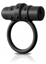 Черное перезаряжаемое эрекционное кольцо Vibrating Silicone C-Ring - Pipedream - в Новосибирске купить с доставкой