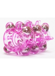 Розовая насадка c шариками Pleasure Sleeve - Toyfa Basic - в Новосибирске купить с доставкой
