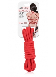 Красная хлопковая веревка для связывания - 3 м. - Lux Fetish - купить с доставкой в Новосибирске