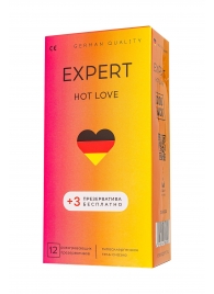 Презервативы EXPERT Hot Love с разогревающим эффектом - 12 шт.(+3 в подарок) - Expert - купить с доставкой в Новосибирске