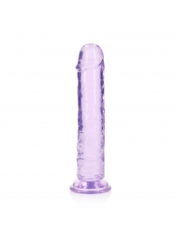 Фиолетовый фаллоимитатор Crystal Clear на присоске - 22 см. - Shots Media BV