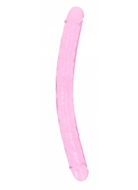 Розовый двусторонний фаллоимитатор - 45 см. - Shots Media BV