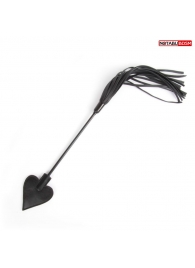 Черный двусторонний стек с наконечником-сердечком - 53 см. - Bior toys - купить с доставкой #SOTBIT_REGIONS_UF_V_REGION_NAME#
