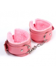 Стильные розовые наручники с мягкой подкладкой - Сима-Ленд - купить с доставкой в Новосибирске