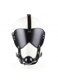 Черная маска-шоры с регулируемыми ремешками и кляпом-шариком - Bior toys - купить с доставкой #SOTBIT_REGIONS_UF_V_REGION_NAME#
