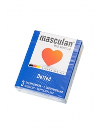 Презервативы с пупырышками Masculan Dotted - 3 шт. - Masculan - купить с доставкой в Новосибирске