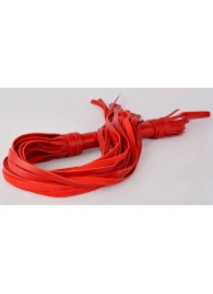 Гладкая красная плеть из кожи с жесткой рукоятью - 65 см. - Sitabella - купить с доставкой в Новосибирске